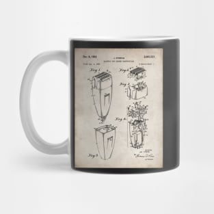 Electric Shaver Patent - Barber Stylist Bathroom Decor Art - Antique Mug